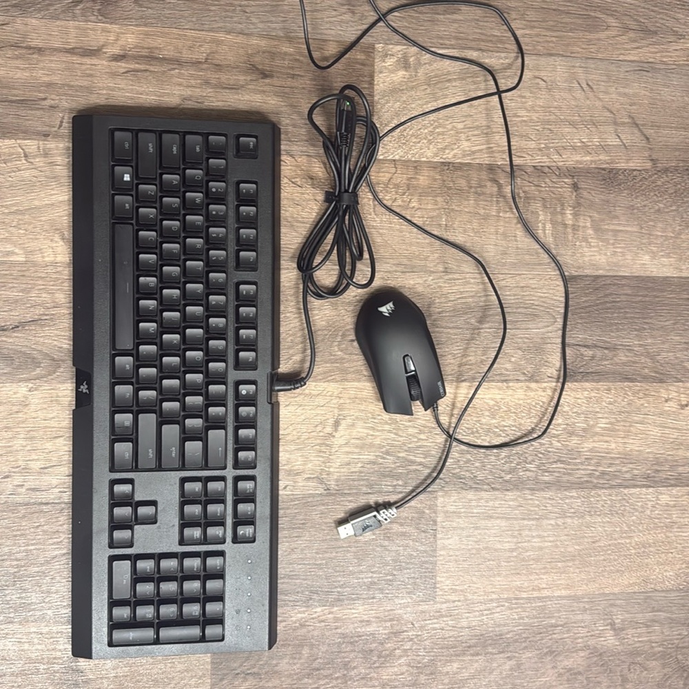 Wired gaming keyboard with mouse